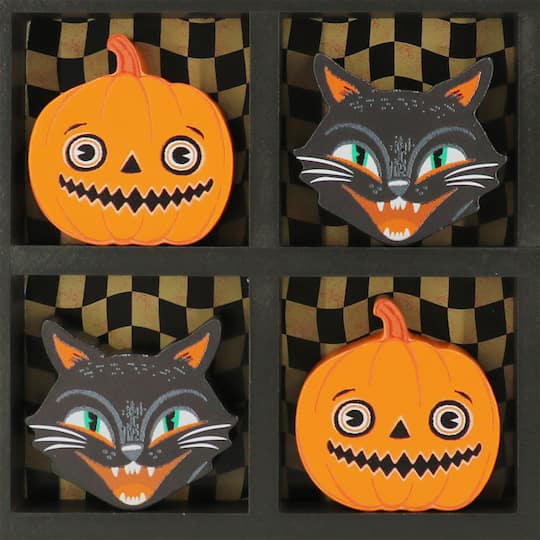 Black Cat & Jack-O'-Lantern Tic-Tac-Toe Tabletop Décor by Ashland®